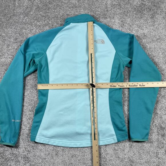 North Face Jacket Womens Small Zip Up TKA Stretch Thermal Fleece Rouching - Picture 13 of 16